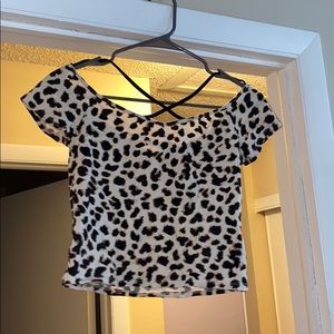 Express Cheetah Crop Top